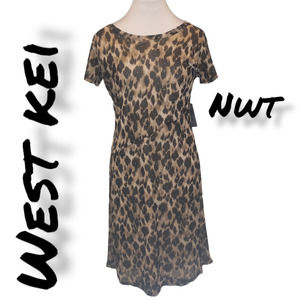 NWT West Kei Leopard Animal Print Dress